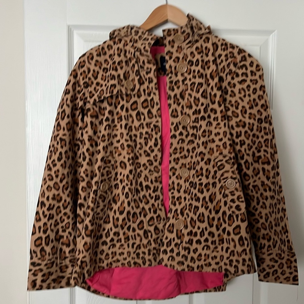 GapKids Girls Cheeta Trench Coat